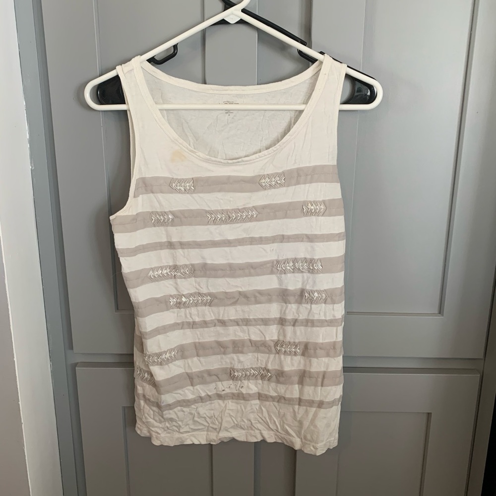 Loft  tank top striped with beaded arrows